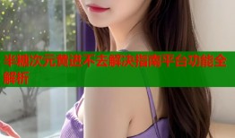 半糖次元黄进不去解决指南平台功能全解析